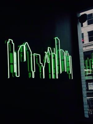 Skyline light art.