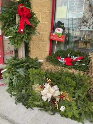 Live goods for sale at christmas time