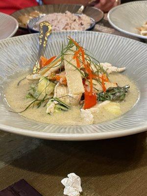 Green curry with chicken