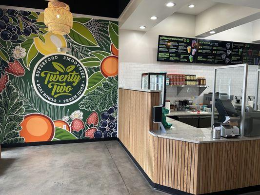 Inside of Twenty Two Juice Bar