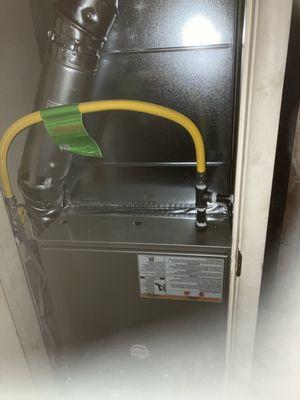 Trane 100BTU skillfully installed in closet space