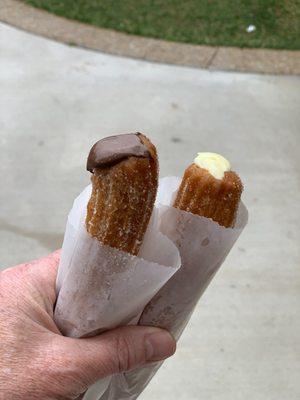 Nutella and vanilla churros