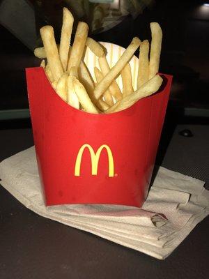 Great portion of fries!!! Thanks to Free Fries Friday on the McDonalds mobile app!!