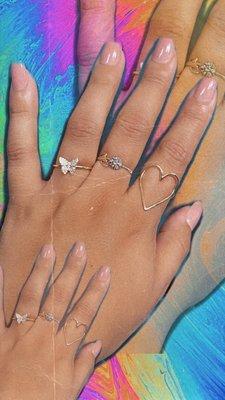 I purchased the butterfly and heart ring. So cute and dainty.