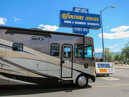 We can service your RV and get you back on the road in no time.