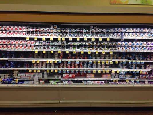 Yogurt section - really organized!