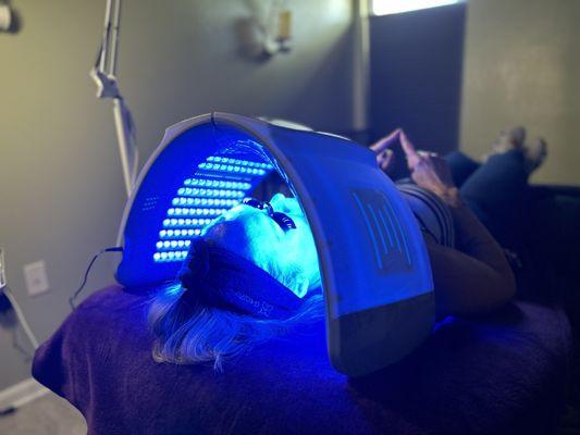 LED light therapy post Microneedling