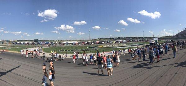 View from the front straight away on the track!