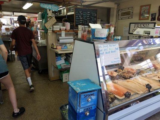 Seafood market  interior