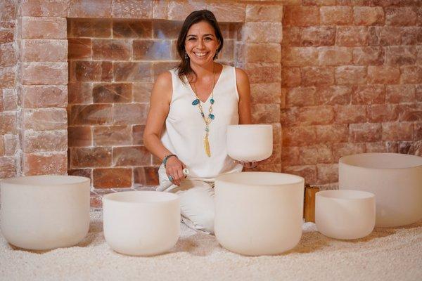 Crystal Bowl Meditation in the Salt Cave