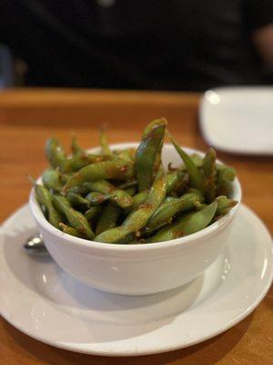 Spicy Garlic Edamame