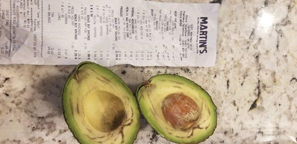 "Fresh " avocado from Martin's! Wow , what a waste of money! I will be shopping at Walmart from now on,  at least is cheaper!