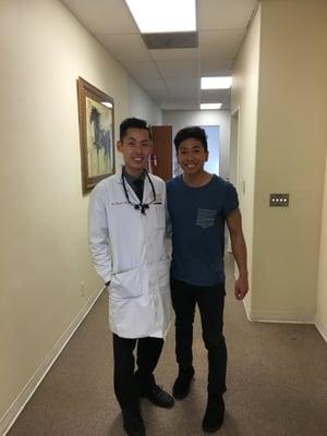 Dr. Bryant Nguyen and Ethan our wonderful patient. :)