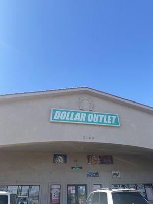 Dollar Outlet store sign