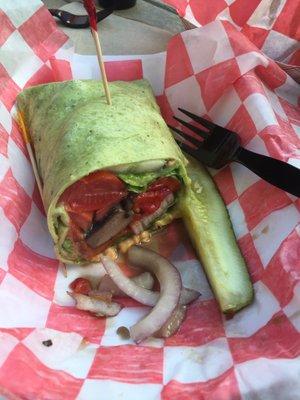 Half of the Bestor Veggie Wrap