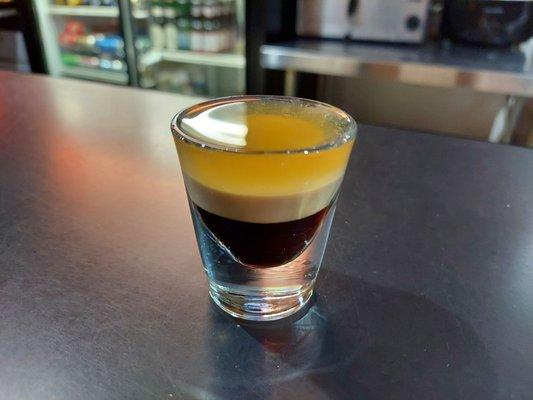 Buttery Nipple poured to perfection....