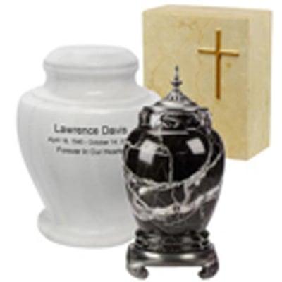 Decorative urns and keepsakes available