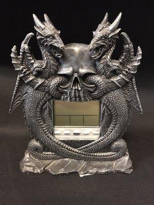 Skull and Dragon Alarm Clock! Very Unique!