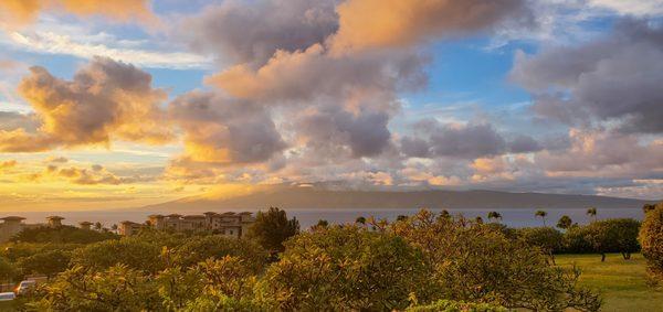 Viewing Lanai from the edge of the golf course near the unit.