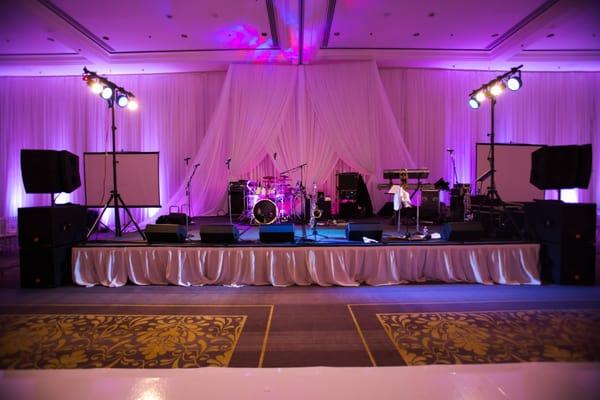 Stage lighting & draping