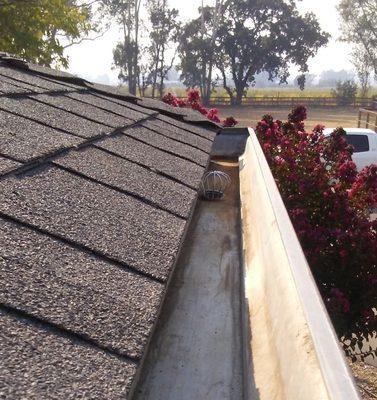 Gutter cleaning service in Santa Rosa.  We install downspout strainers too!