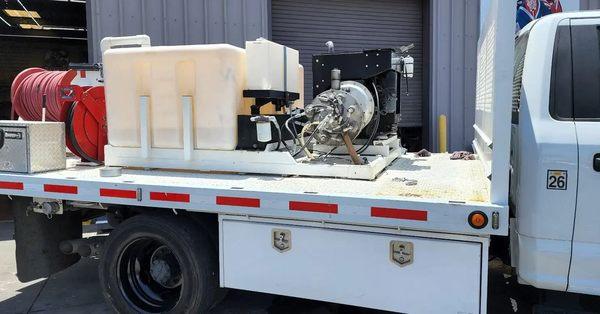 Preventative Maintenance on a truck mounted Harben Jetter.