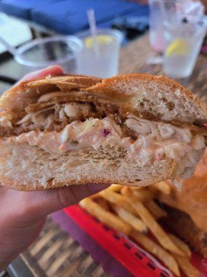 The tasty flounder reuben!