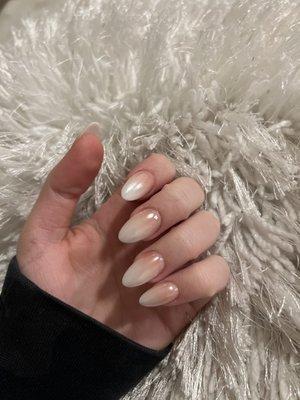 Ombré chrome nails