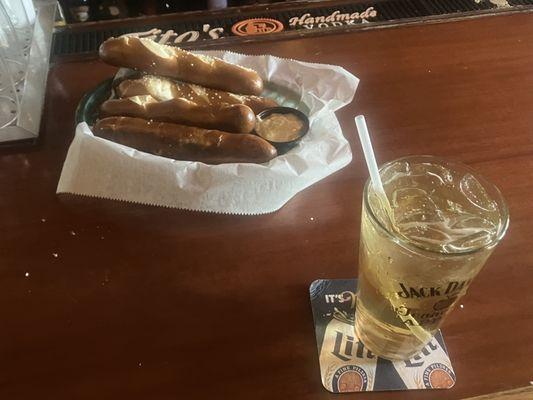 Jameson And Soft Pretzel Sticks