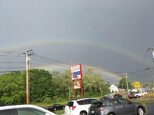 Double rainbow day at Tony's.