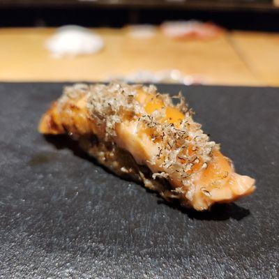 King salmon with truffle