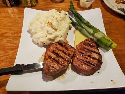 Pork and garlic mashed potatoes