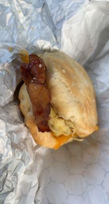 becky: bacon egg cheese biscuit