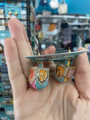 Dreidel earrings