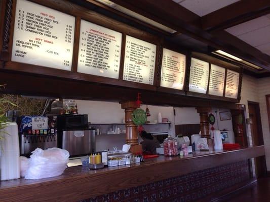 Menu and order counter