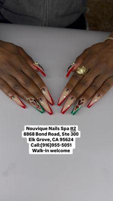 Trending Nail art done by Nouvique Nails Spa #2 in Elk Grove.