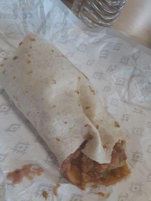 There Epic burrito is basically a big over priced bean burrito.