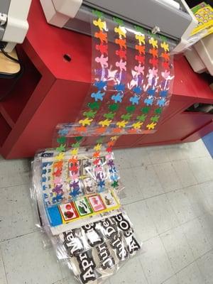 Laminating the store.