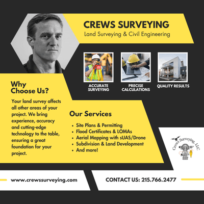 Why choose Crews? Find out here! We'd love to assist you with your next project: call 215-766-2477.