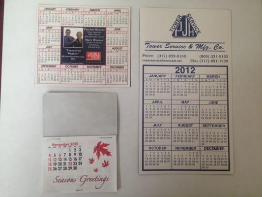 Why not give your customers magnet calenders? That way they know how long when it's time to pay you a visit!