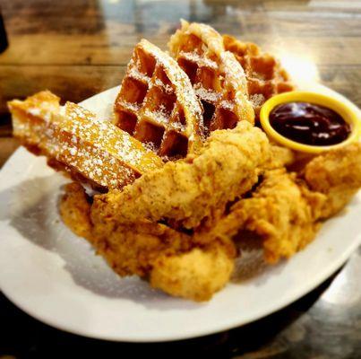 Chicken and waffles