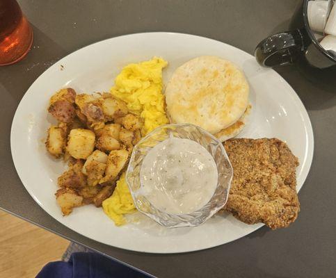 Country Fried Chicken with Gravy on the side