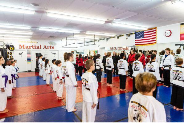 Make new friends but keep the old -- forget about silver cause everyone at the Dallas Academy of Martial Arts is gold.