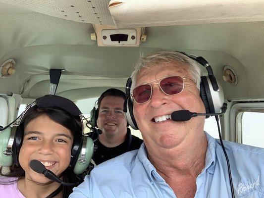 What a great flight today with his father daughter. Lots of fun