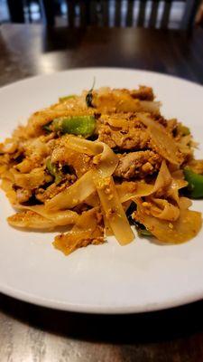 Pad Kee Mao with flat rice noodles