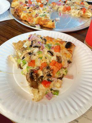 Garlic chicken pizza