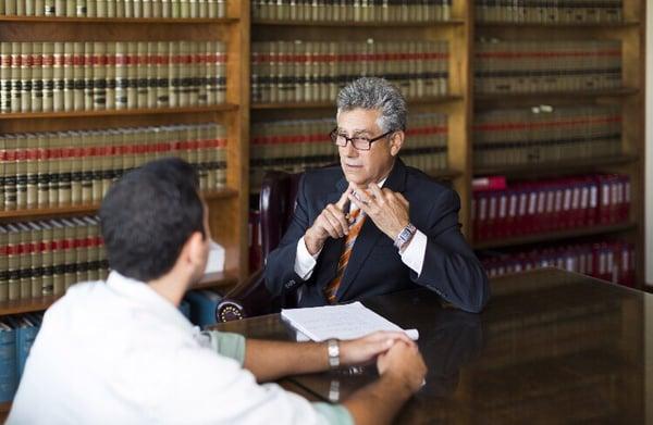 Criminal Defense attorney Paul Schiffer in his office in Houston, Texas.