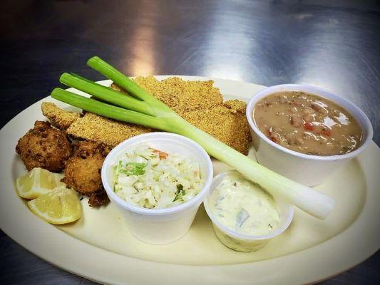 All You Can Eat hand-breaded catfish with all the fixins on the first and third Wednesday evenings of the month.