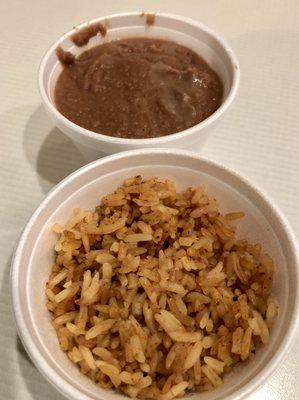 Sides of rice and beans