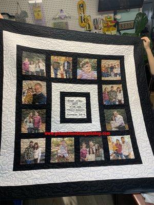 Photo memory quilt